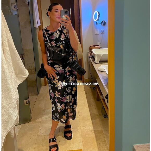 ZARA Satin Effect Midi Dress NWT - Picture 8 of 16